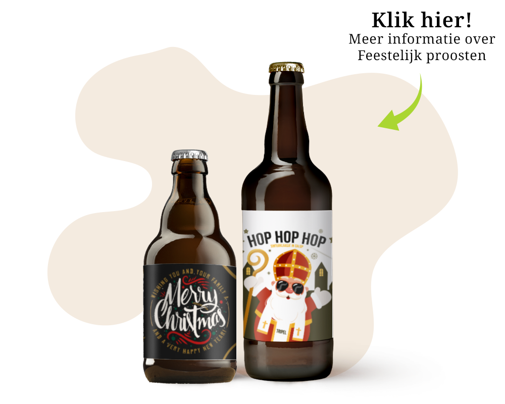 Zakelijk proosten gepersonaliseerd bier